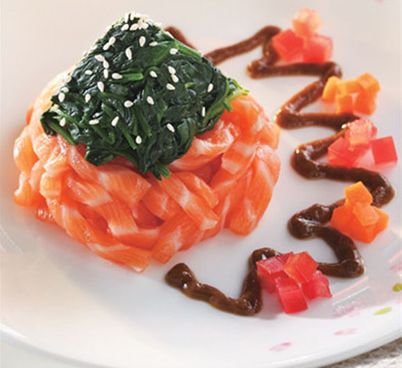 菠菜芥末三文鱼